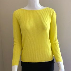 Eileen Fisher Yellow Linen Sweater PP